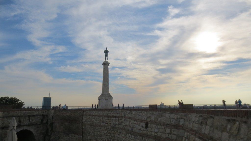 Belgrade Fortress Statue at Dusk