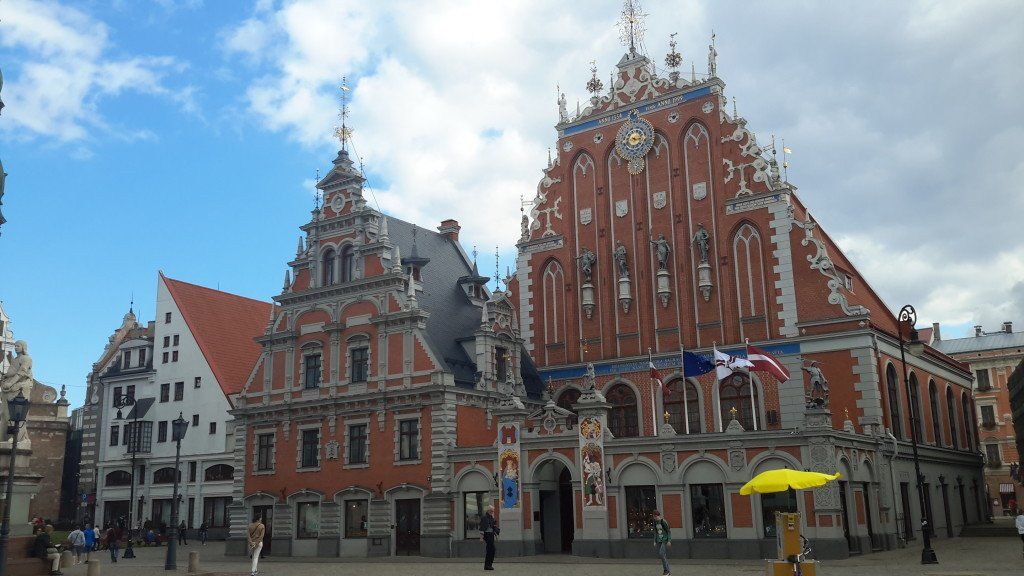 Fancy buildings in Old Town Riga