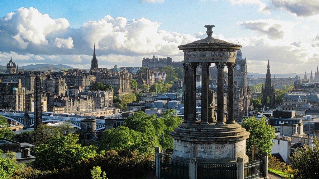 Edinburgh with Dugald Stewart Monument, Free Attractions in Edinburgh