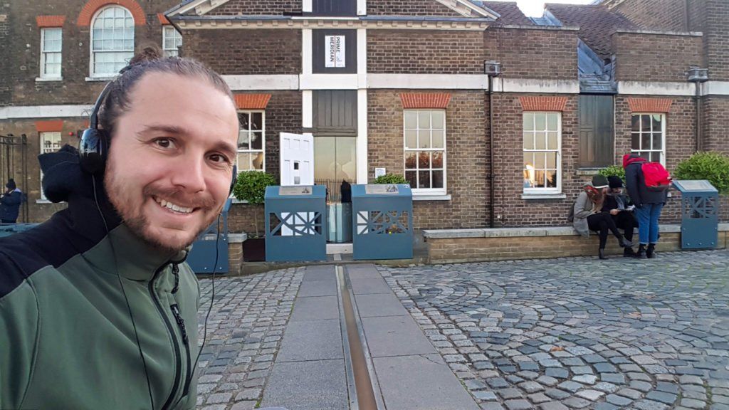 Selfie at the Prime Meridian in Greenwich