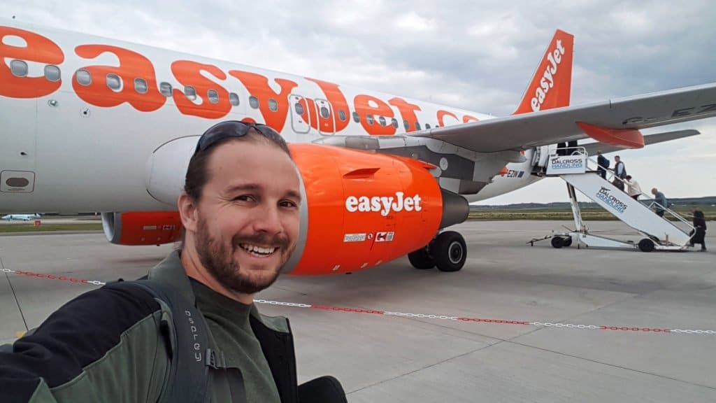 Selfie Boarding Easijet at Inverness