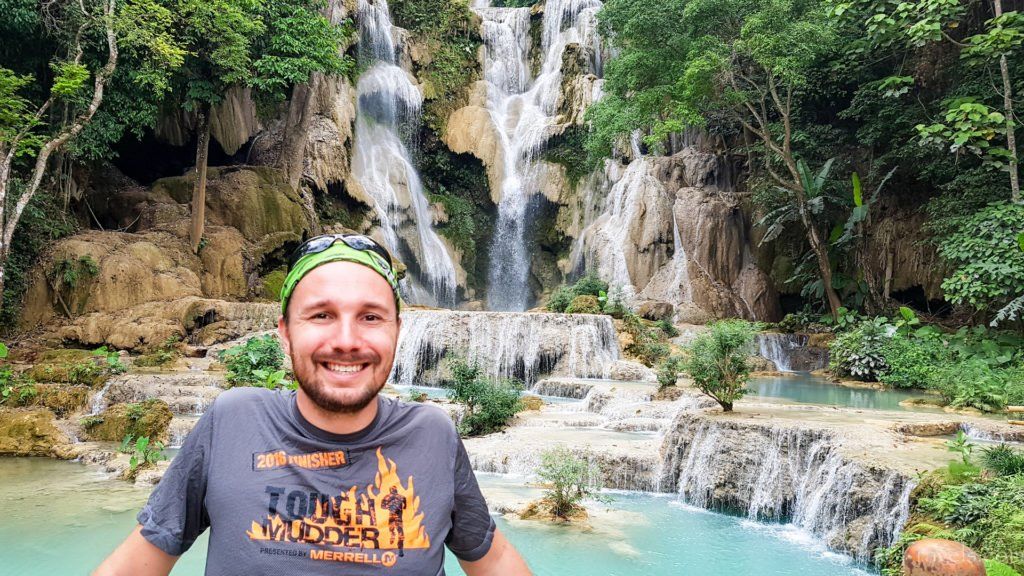 Selfie at Kuang Si Waterfalls