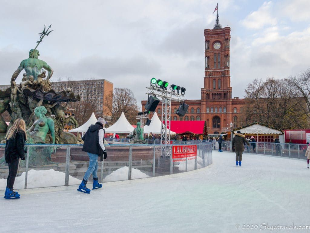 Ice Skating Rink for Christmas Market in Berlin