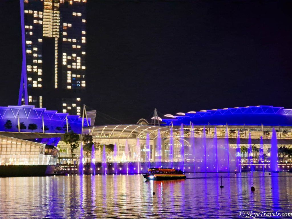 Marina Bay Sands Night Show from Boat